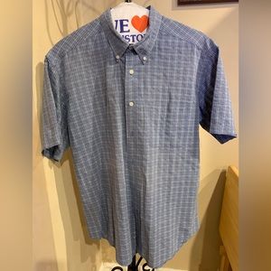 Mens short sleeve blue shirt